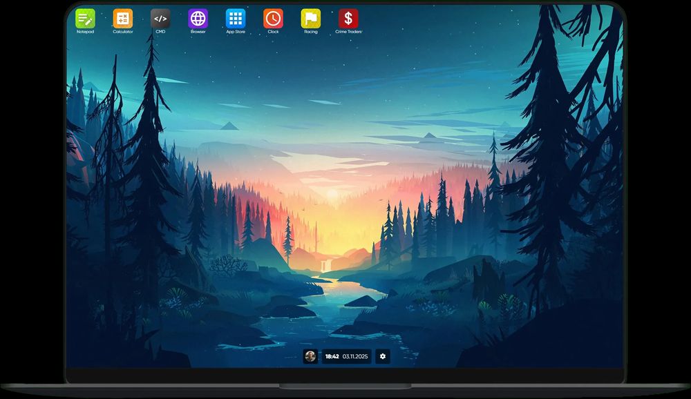 In-game laptop